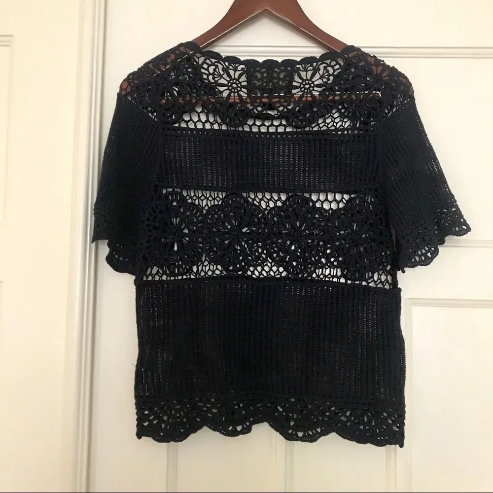 Anthropologie James Coviello “Janice Crochet Top”